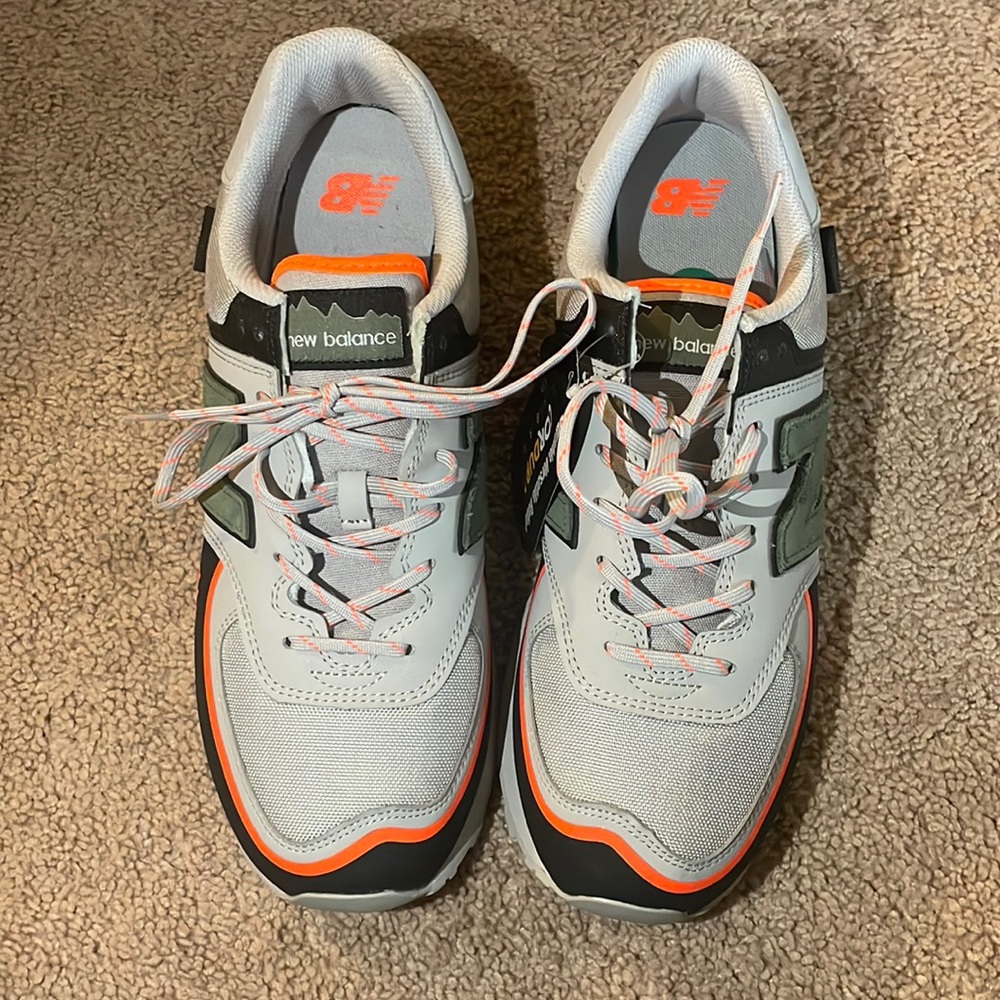 Men’s New Balance Sneakers, Brand New, Grey Orange Black Olive Green Size 12 Men